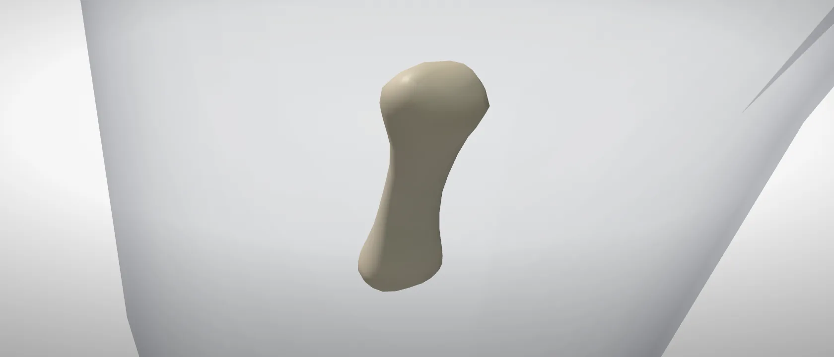 Caudal vertebra 10 (Vertebra caudalis X) of the horse: a three-quarter view of the bone.