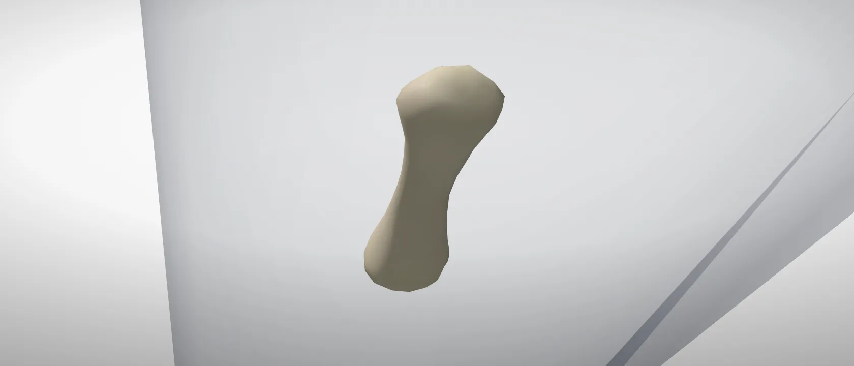 Caudal vertebra 8 (Vertebra caudalis VIII) of the horse: a three-quarter view of the bone.