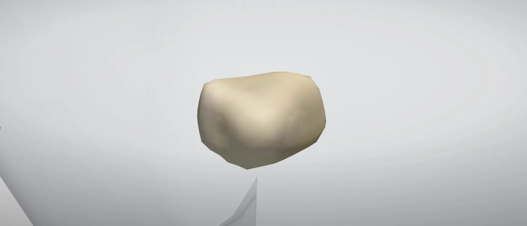 Second carpal bone (Os carpale II) of the horse, left side: a three-quarter view of the bone.