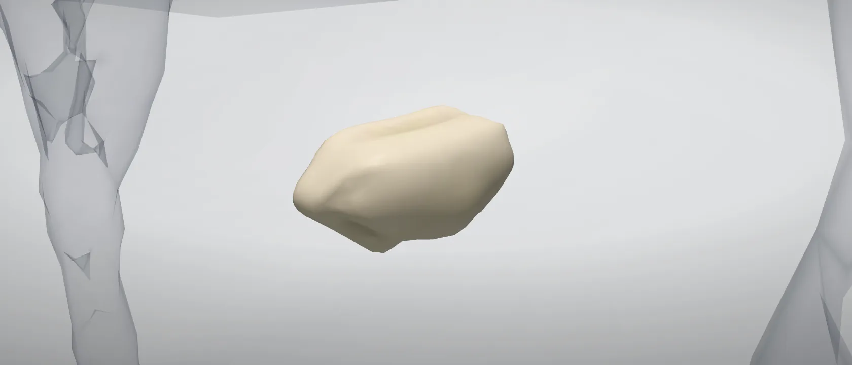 Sternebra 6 (Sternebra VI) of the horse: a three-quarter view of the bone.